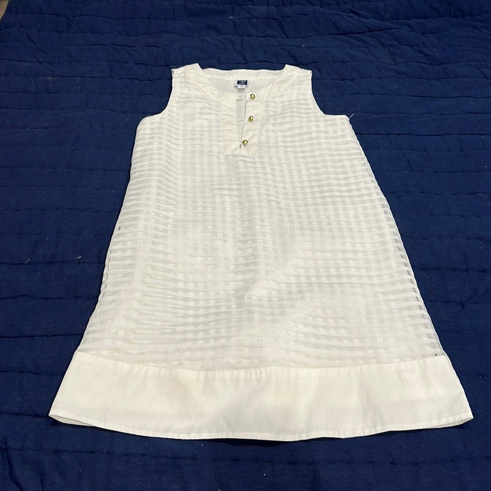 White windowpane dress